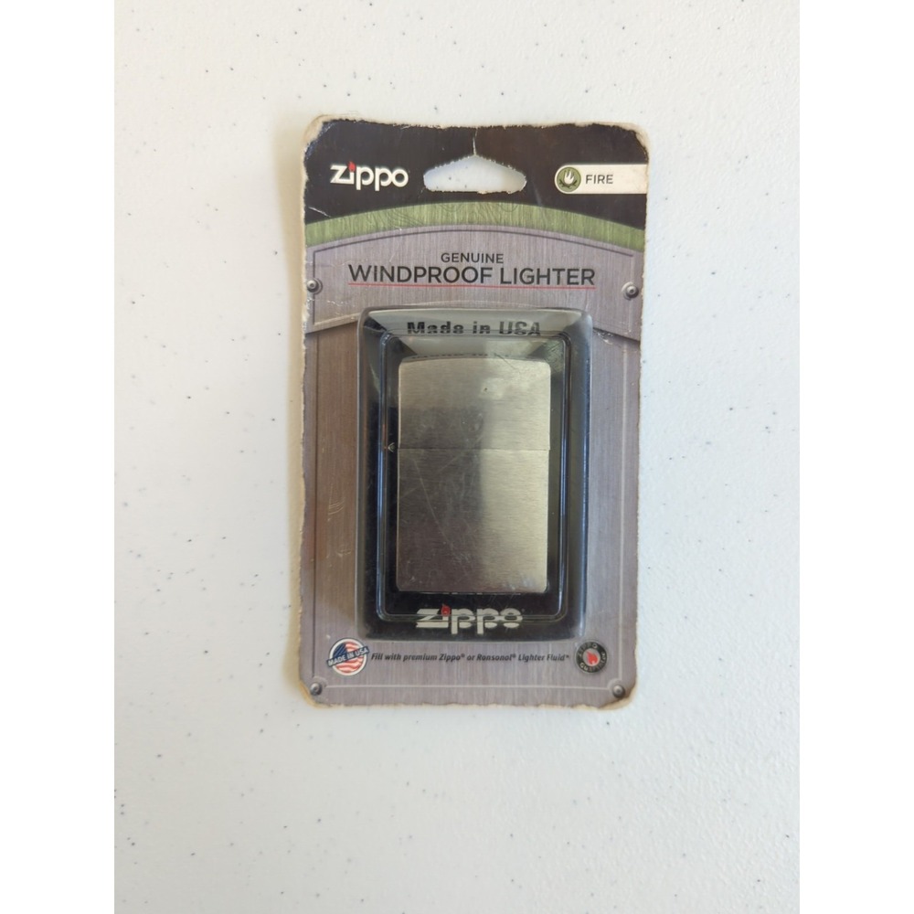 Zippo Windproof Lighter Unisex OS Silver Brushed Chrome 200 BP Outdoor New